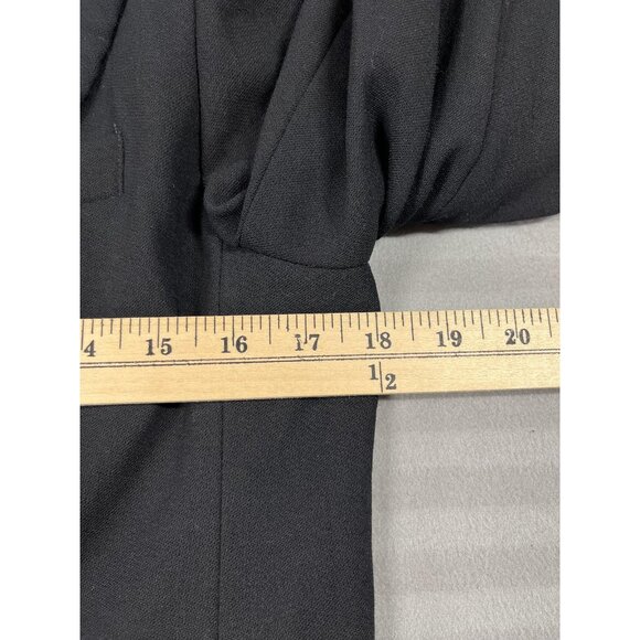 Lauren Ralph Lauren Blazer Womens 8 Black Wool Lined Double Breasted Made in USA - Picture 5 of 11